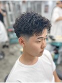 ピンパーマ　テーパーフェード