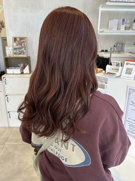 プラス ファースト ヘア(Plus 1st) カシオレピンク×ゆるふわミックス巻き