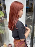 ブリーチなしダブルカラーで作るレッドカラー/落合