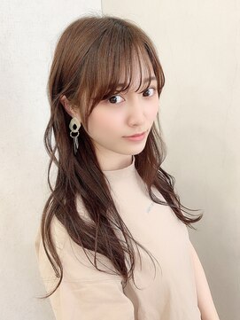 シキサロン 仙台(siki.salon) 仙台/髪質改善/アプリコットオレンジ☆ゆる巻きレイヤーロング