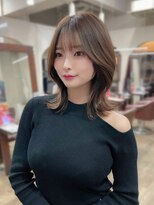 ハピネス 梅田茶屋町店(HAPPINESS)&nbsp;ミディアムレイヤー/韓国ヘア/ウルフ/顔周りカット/髪質改善