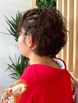 アエル 宝塚南口駅前店(aeru)&nbsp;和装ショートアレンジ～編み込みアップ～【宝塚南口駅前駅】