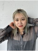 【Rina】ミントグリーン/黒髪/ボブルフ/ネビージュ/小顔/茅ヶ崎