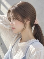 ノア 三宮店(NOA)&nbsp;【NOA】韓国風顔まわりレイヤー×シースルーバング×おくれ毛