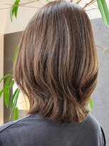 トップヘアー ガーデンヴィラ 安城(Garden Villa)&nbsp;安城ウルフボブくびれレイヤー白髪ぼかしアッシュブラウン40代