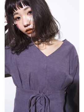 ヘアデザイン ソラ(Sola) クラシカルボブ ふんわり外ハネ×オン眉×黒髪暗髪