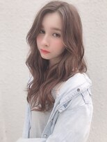 グレージュ デジタルパーマ 小顔 透明感 人気 艶 高柳