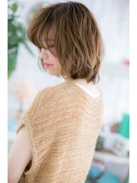 ミック ヘアアンドビューティー 大山店(miq  Hair&Beauty) 斜めバングで目力強調☆ラフミディb