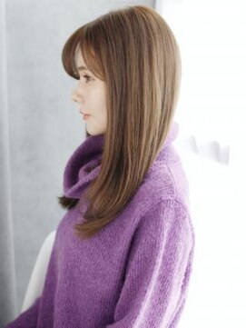 ヘアメイク ナル(hair make nalu) 透け感ベージュのナチュラルストレート