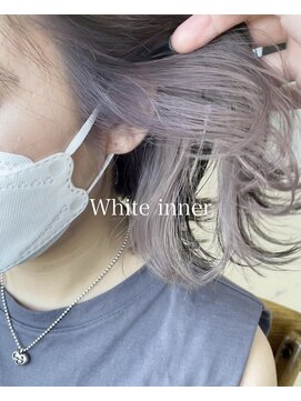 アニー ひたちなか店(ANNIE) 耳掛けしても可愛い！！インナーカラー《ホワイトラベンダー》