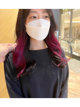 アトレ(attrait) ＊インナーカラー ピンクラベンダー ダブルカラー 天王寺