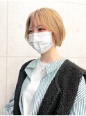 【Anli☆岩瀬萌】オレンジベージュ マニッシュショート ボブ