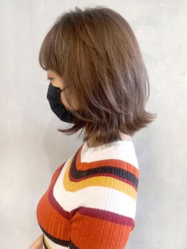 アイティーバイアルバム 八王子店(IT by ALBUM) レイヤーボブ_ショコラベージュボブルフベビーバング_ba356181