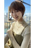 大人可愛い20代30代40代前下がりショートボブ丸みショート◎