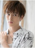 ブリーチオンカラーで透明感ウザバング無造作マッシュg仙台