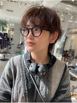 フィルムス 横浜(FILMS) ラベンダーミルクティー/暗めカラー/ブリーチなし/ショート/横浜