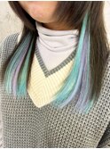 10代20代30代イヤリングエクステインナーカラーラベンダーソーダ