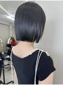 切りっぱなしタッセルボブつや髪前髪あり20代30代40代