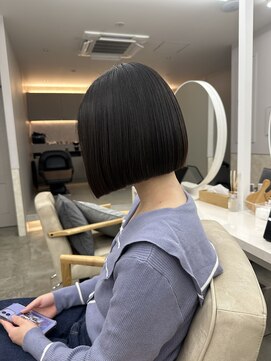 サンド 鹿児島中央(sand) 縮毛矯正パツっとボブ