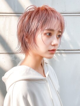 ヘアサロン エフ 渋谷(F) 【f＋Moana渋谷】#ブリーチ#ピンク#ショート#ウルフショート