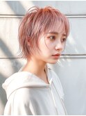【f+Moana渋谷】#ブリーチ#ピンク#ショート#ウルフショート