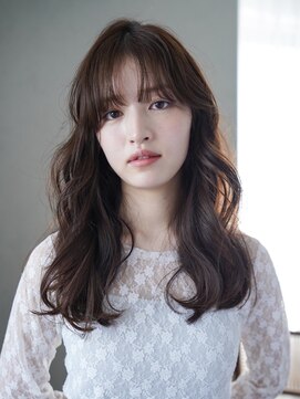 アルバム 新宿(ALBUM SHINJUKU) ロング顔周りレイヤーおくれ毛韓国ヘア_F30852