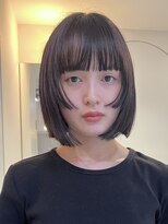 テクネ 天神大名(techne)&nbsp;天神大名顔周りレイヤーカットミディアムボブタッセルボブパーマ