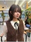 レイヤーカット ウルフカット 