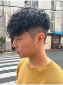 スペインカール/スパイラルパーマ/波巻きパーマ/フェード/メンズ