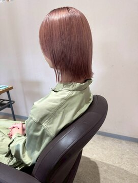 スイヘアデザイン 久留米(suii.. hair design) 切りっぱなしボブ/ブリーチ/RYOTA