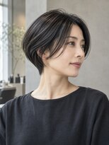 レノマ(renoma) 40代50代 黒髪ハンサムショート×センターパート