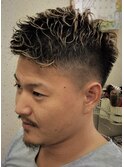 メンズパーマ、ダブルカラー