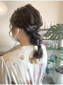 編みおろしヘアセット