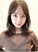 ミディアムレイヤー/シースルーバング/髪質改善/骨格カバー