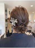 結婚式お呼ばれヘアセット、ヘアアレンジ