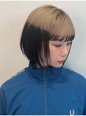 ショートボブツートンカラー