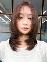 ソア 渋谷(soar)&nbsp;大人レイヤー ワンカール 艶髪 シースルーバング 20代30代40代