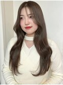 韓国風くびれヘアと柔らかベージュ◎