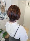 ソフトウルフ白髪ぼかしハイライト