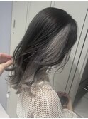 福井　大和田　ハイトーン　インナーカラー　ホワイトカラー