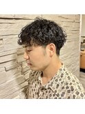 波巻きパーマ