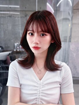 フィヴェント(Fivent) 美髪韓国レイヤーイメチェン夏ハイライトカラーくびれヘア