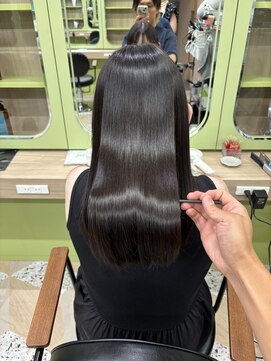 イオエ 西梅田(ioe) ブリーチなしカラー/髪質改善/ミルクティーベージュ/小顔へア