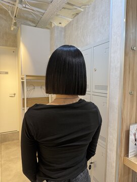 イオエ 三宮(ioe) 髪質改善/ボブ/黒髪/オリーブグレー/小顔カット/ココアベージュ