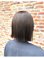 オーガニック アトリエ 大宮(organic+atelier)&nbsp;透明感髪質改善カラー◎40代50代大人ショートボブ×前髪あり