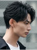 渋谷メンズパーマフェザーパーマシャドウパーマセンターパート