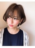 柔らかな大人かわいい愛されボブ