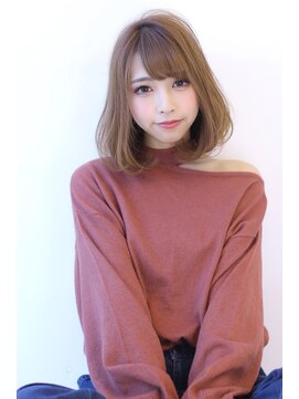 オーロ 宝塚店(ORO) ことりベージュローライト大人かわいい小顔スリークボブ大人ボブ