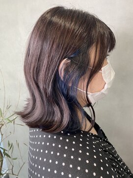 ヘアーサロン ウノ 新百合ヶ丘(hair salon UNO) イヤリングカラー/パープルブラック/ホワイトラベンダー