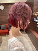 人気のミニボブ×ピンクグラデーションカラー★中村大輔